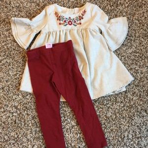 Top and leggings toddler set